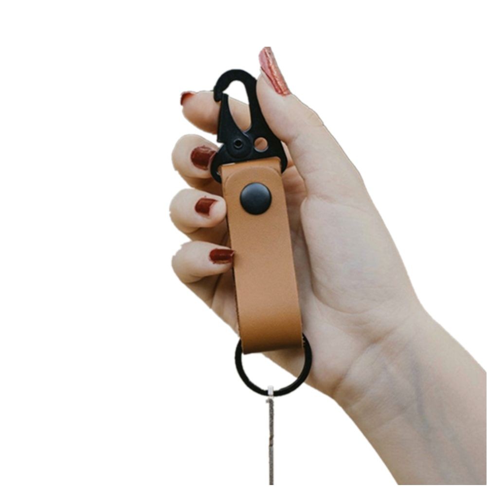 Leather Keychain With Antique Nickel Carabiners 4