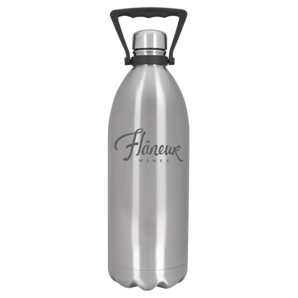 Insulated Stainless Steel Wine Growler with Handle (60oz) 8