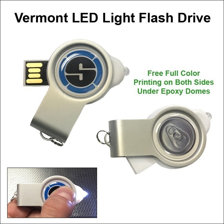 Vermont LED Light Flash Drive - 8 GB Memory