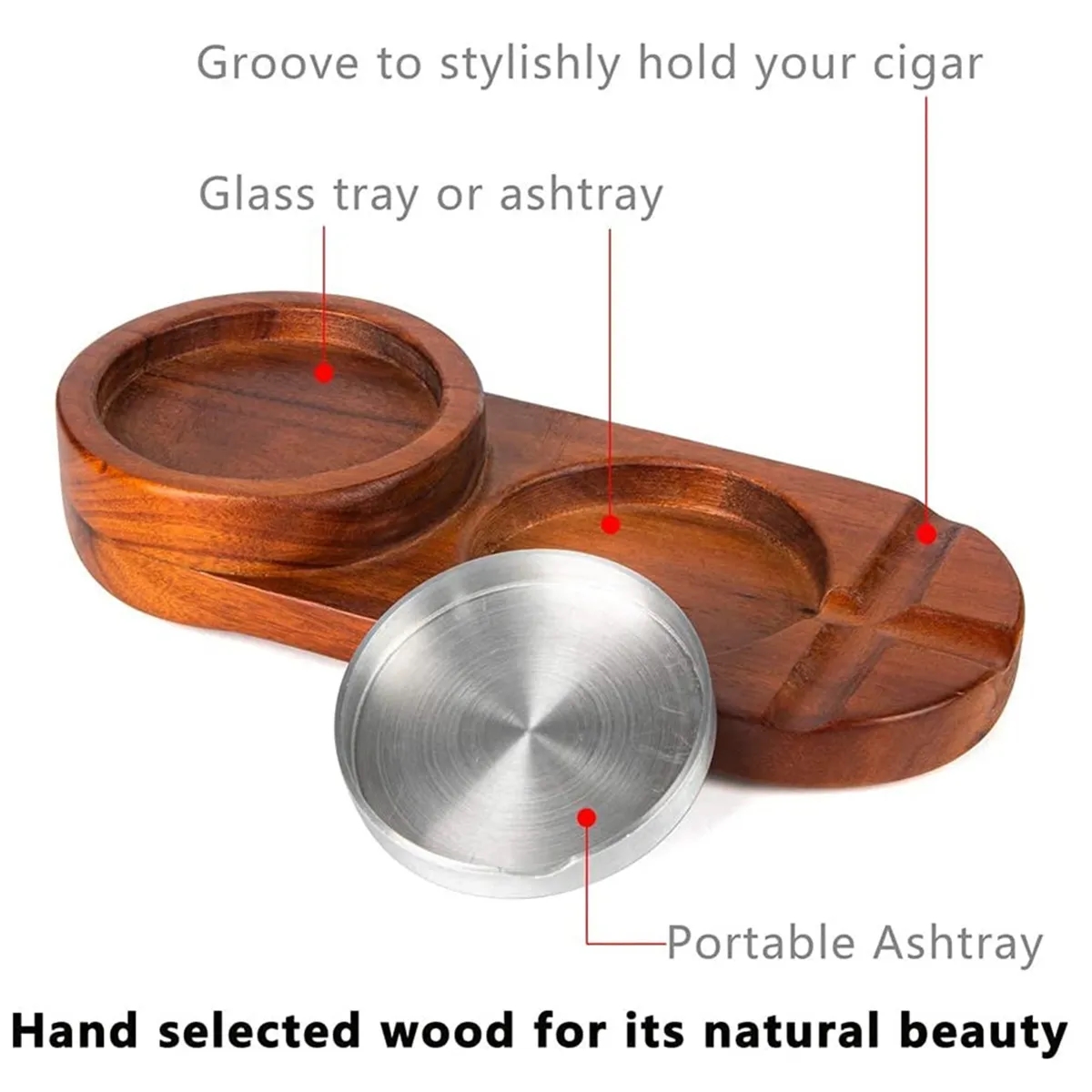 Whiskey Glass Tray And Cigar Ashtray Coaster 4