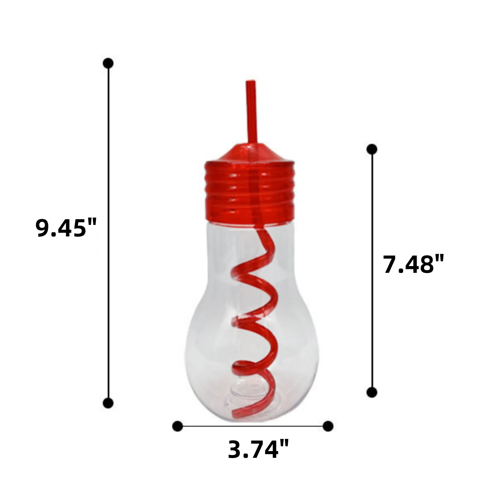20oz Light-Up Bulb-Shaped Straw Cup 2
