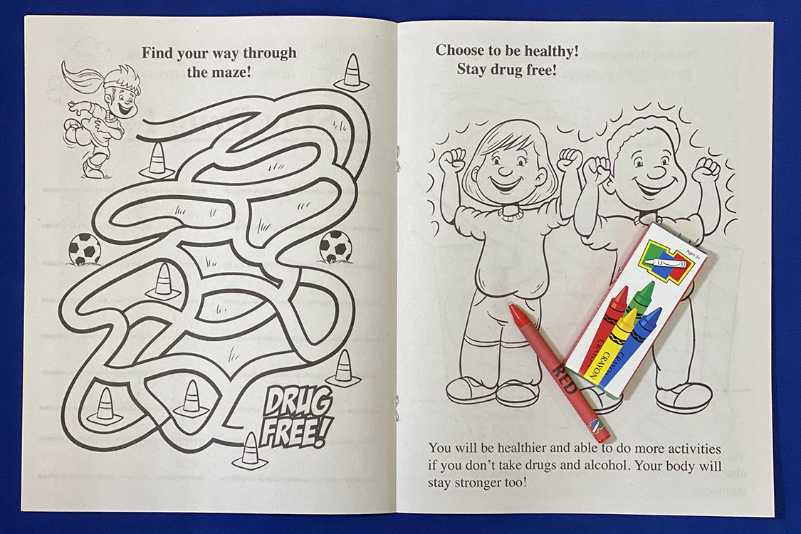 COLORING SET - Stay Drug Free Coloring Book Fun Pack 4