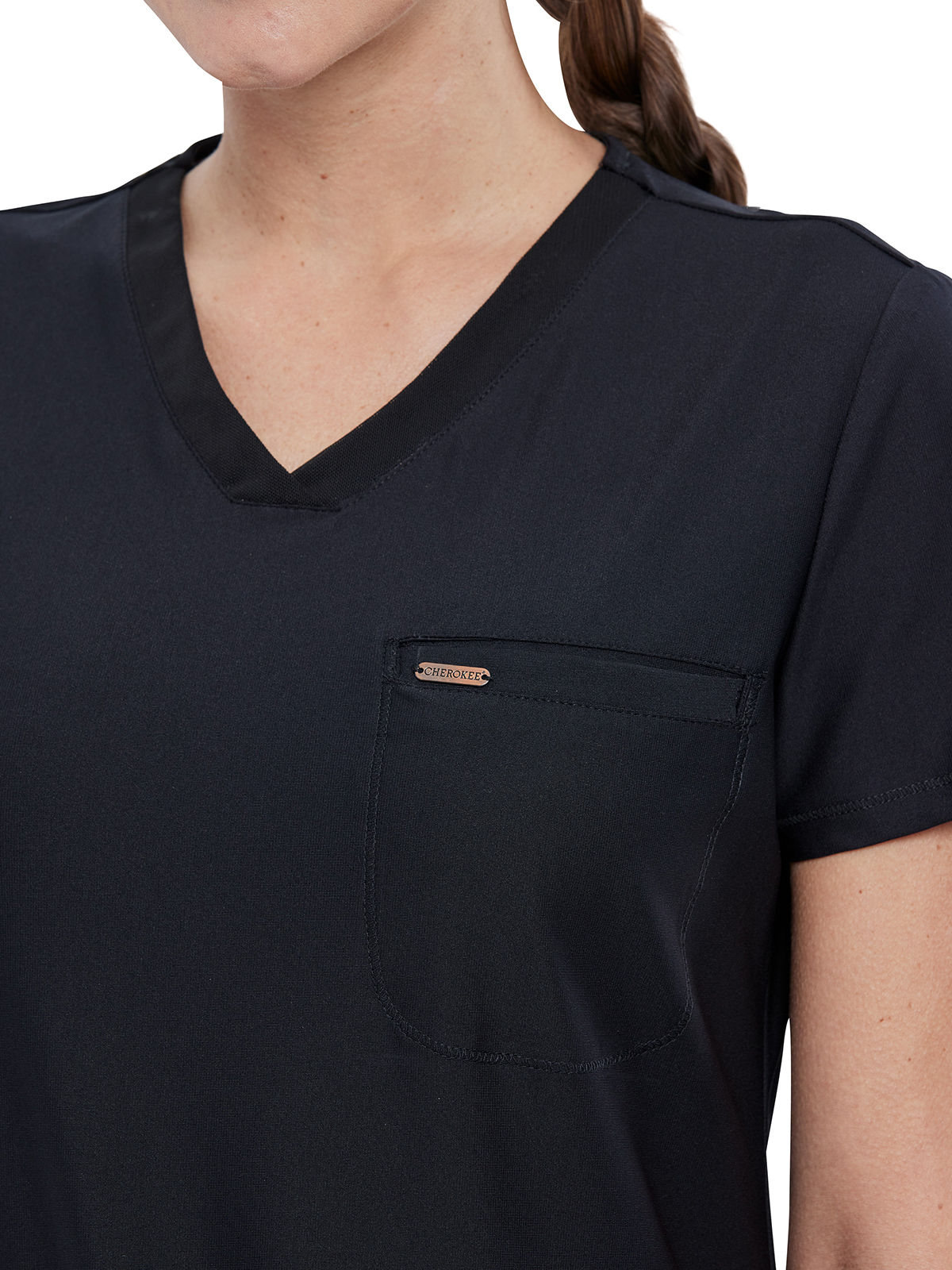 Cherokee - Form - Women's 1-Pocket Tuckable V-Neck Top 20