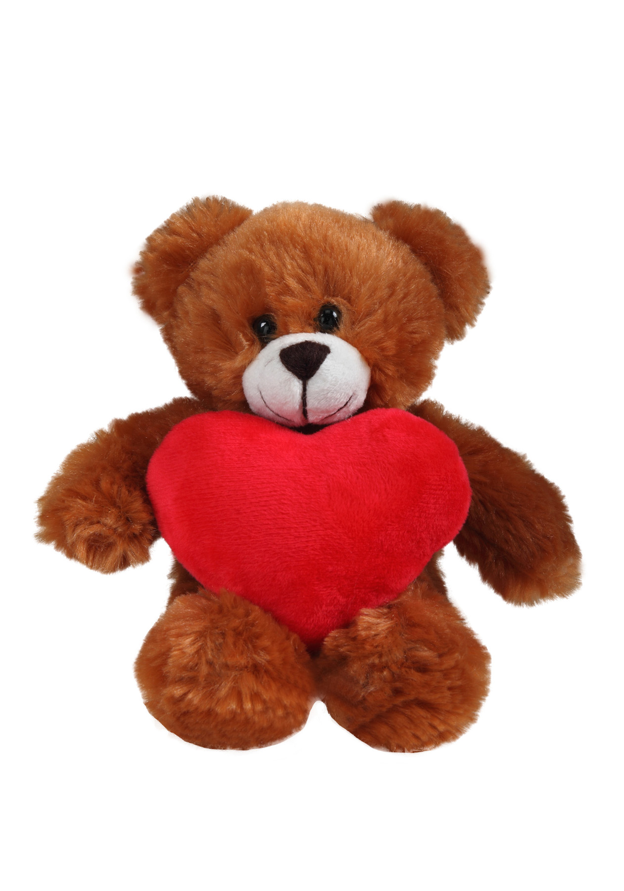 soft plush Mocha Bear with heart