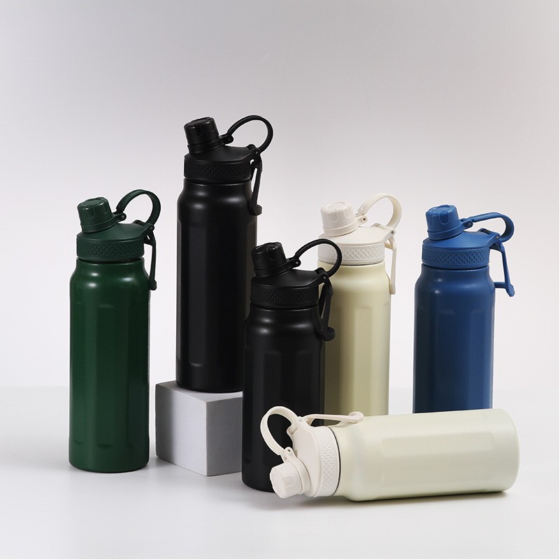 Insulated Water Bottle with Straw and Spout Lid 4