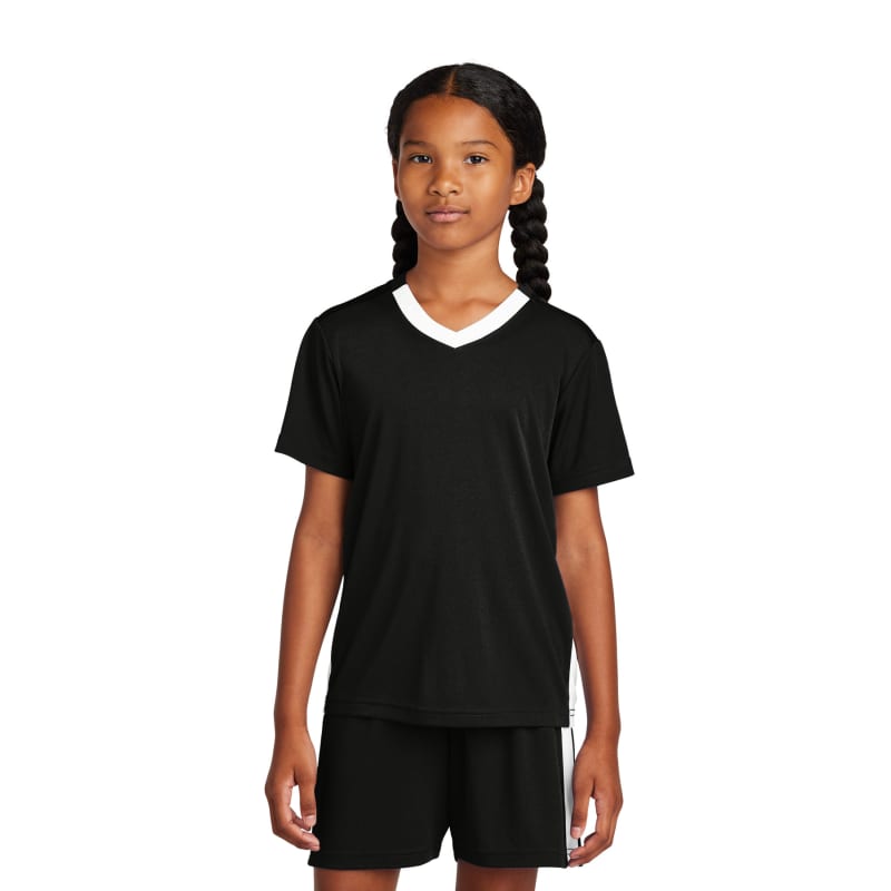 Sport-Tek Youth Competitor United V-Neck 48