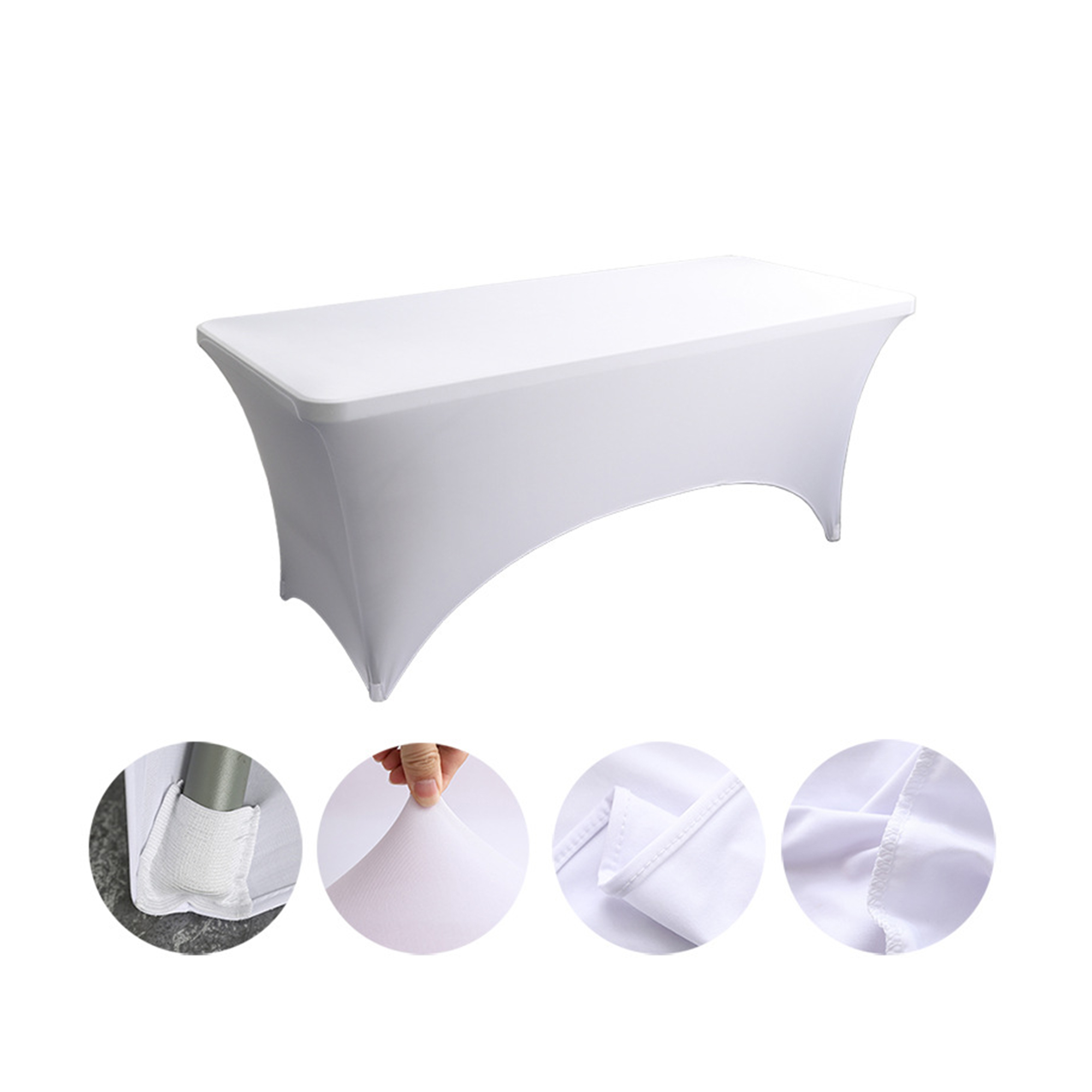 Six Foot Elastic Table Cover For Hotel And Restaurant Use 8