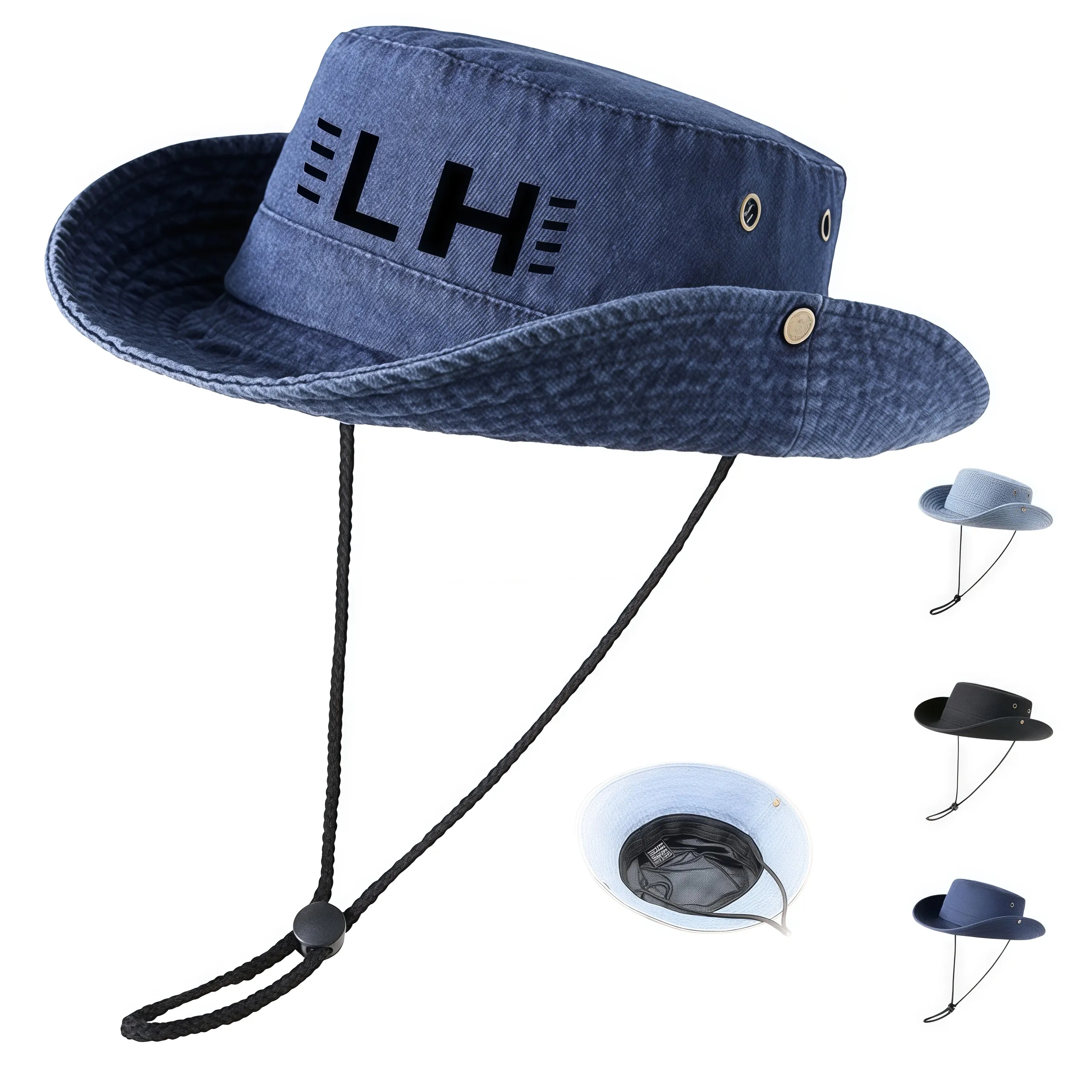 Wide Brim Sun Bucket Hat 1