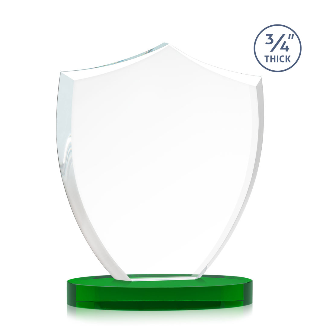 Scudo Shield VividPrint™ Award on Alberton Base - Green 5