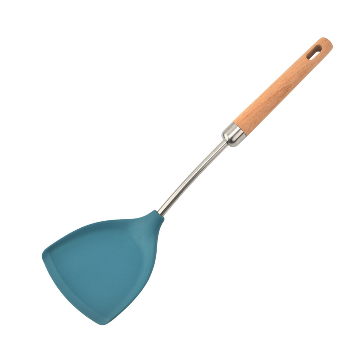 Silicone Shovel Or Spoon with Wooden Handle 3