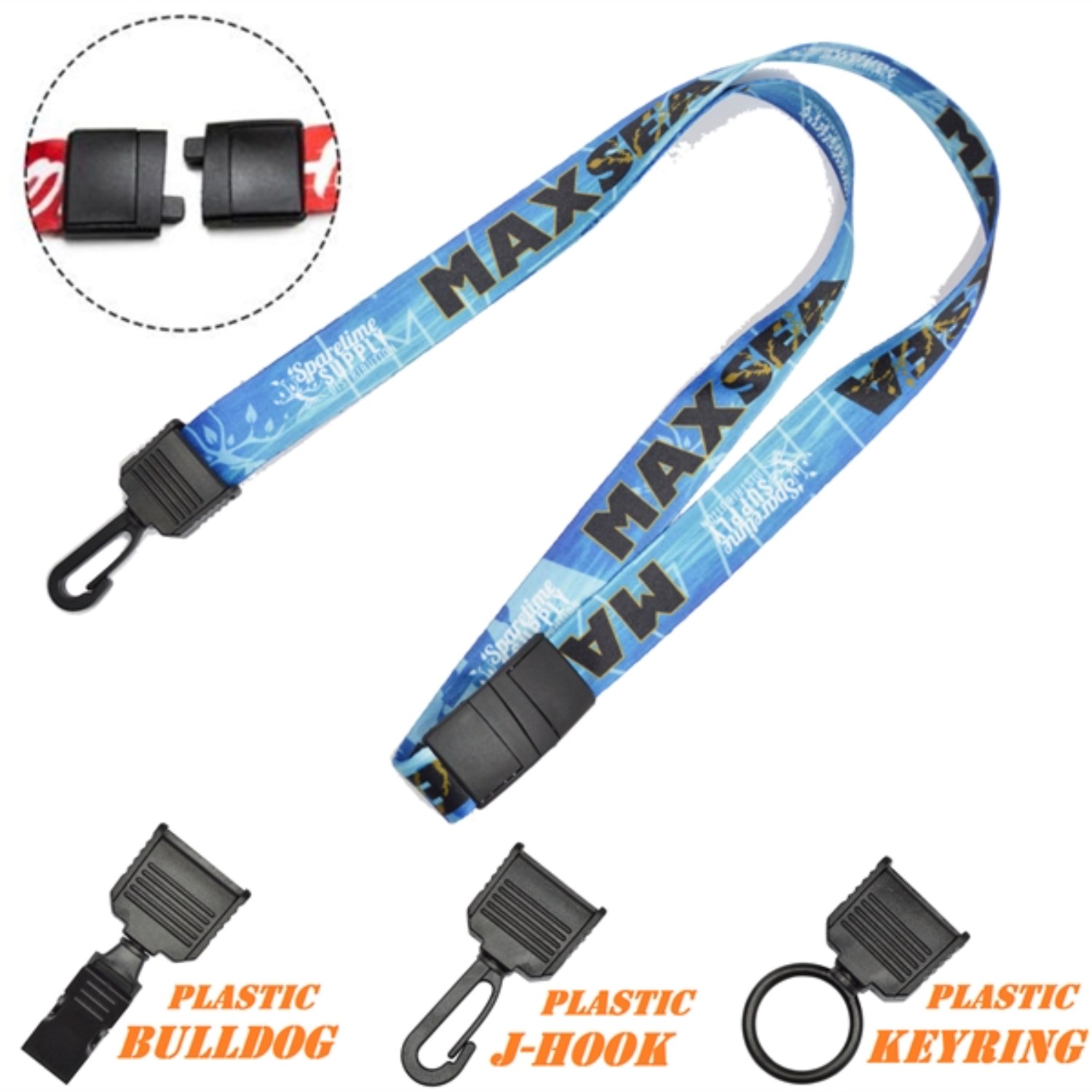 Sublimated Safety Breakaway Lanyards w/ Plastic Attachments 2