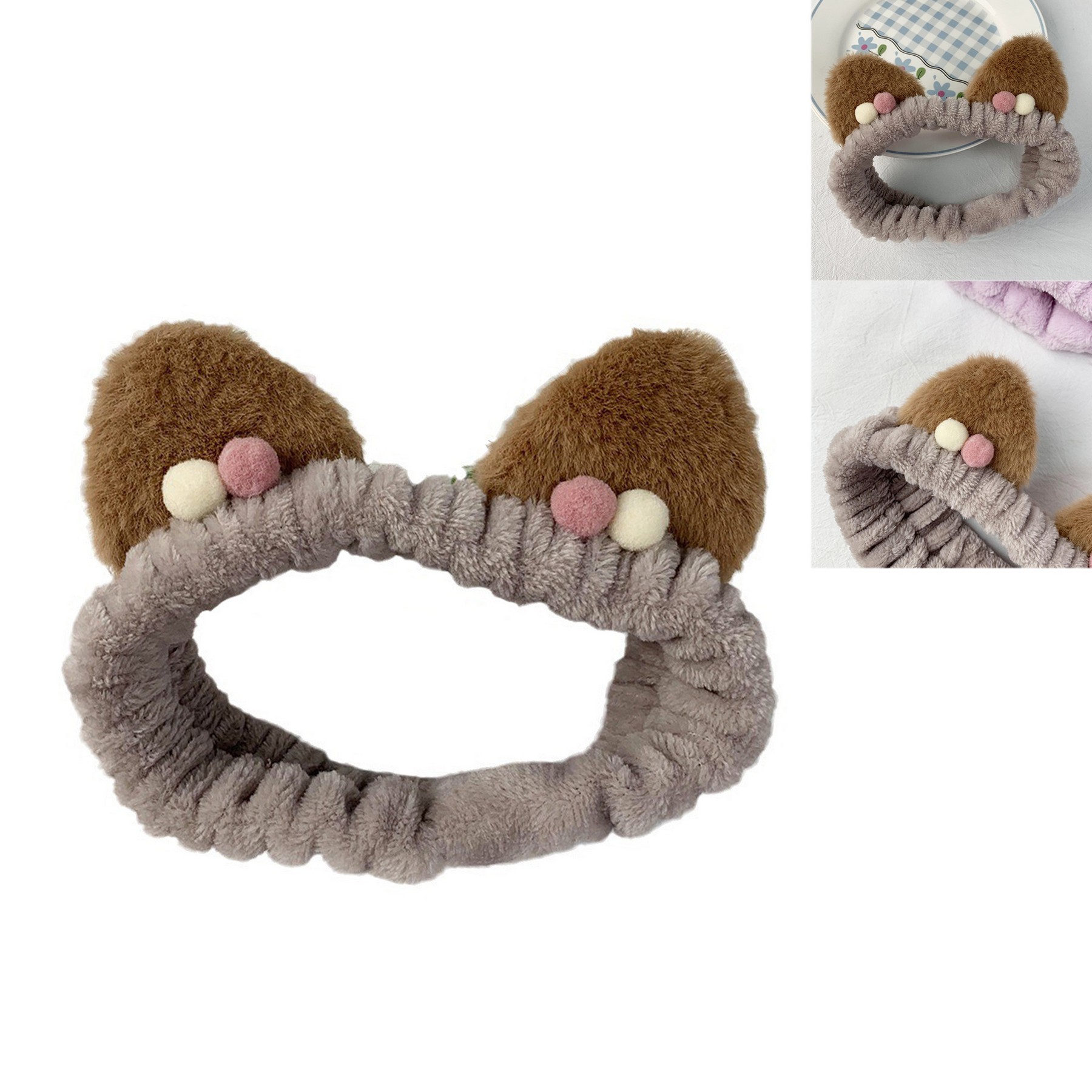 Cute Cat Spa Headband For Washing Face Makeup Skincare 3