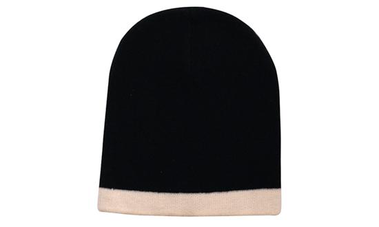 Roll Down Two Tone Acrylic Beanie - Toque 4