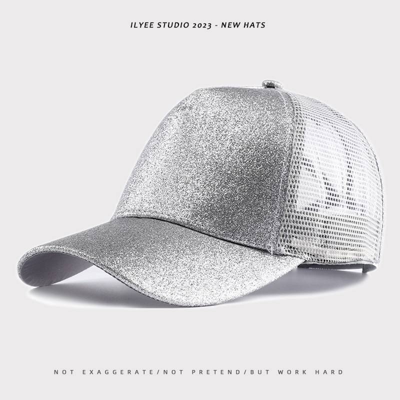 Summer Fashion Sequin Mesh Baseball Cap 7