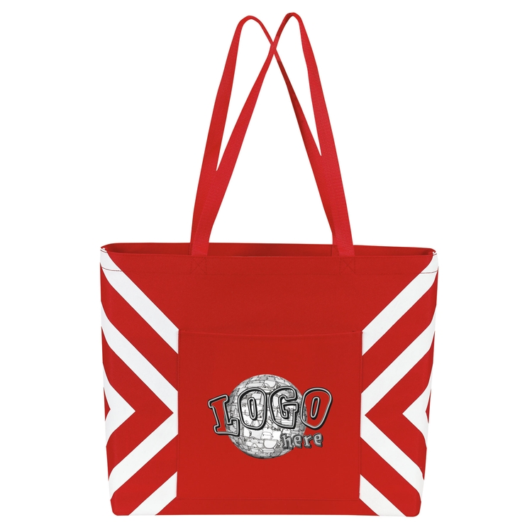 Geometric Print Accent Tote 6