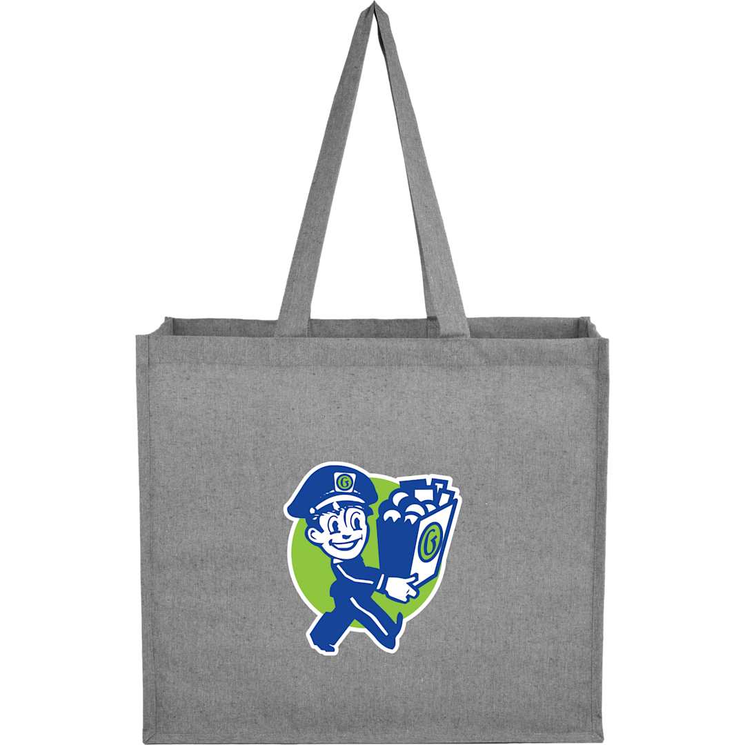 4oz Recycled Cotton Shopper Tote with Laminated 8