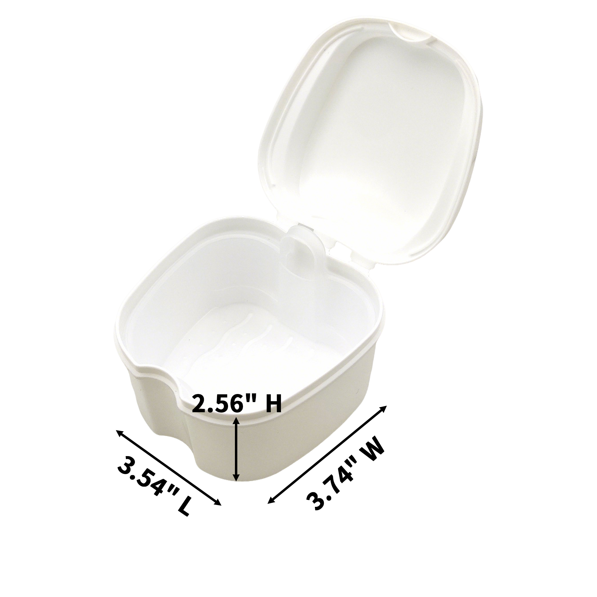 Portable Denture Soak Cup With Lift Out Strainer 3.54" Length X 3.74" Width X 2.56" Heig 8