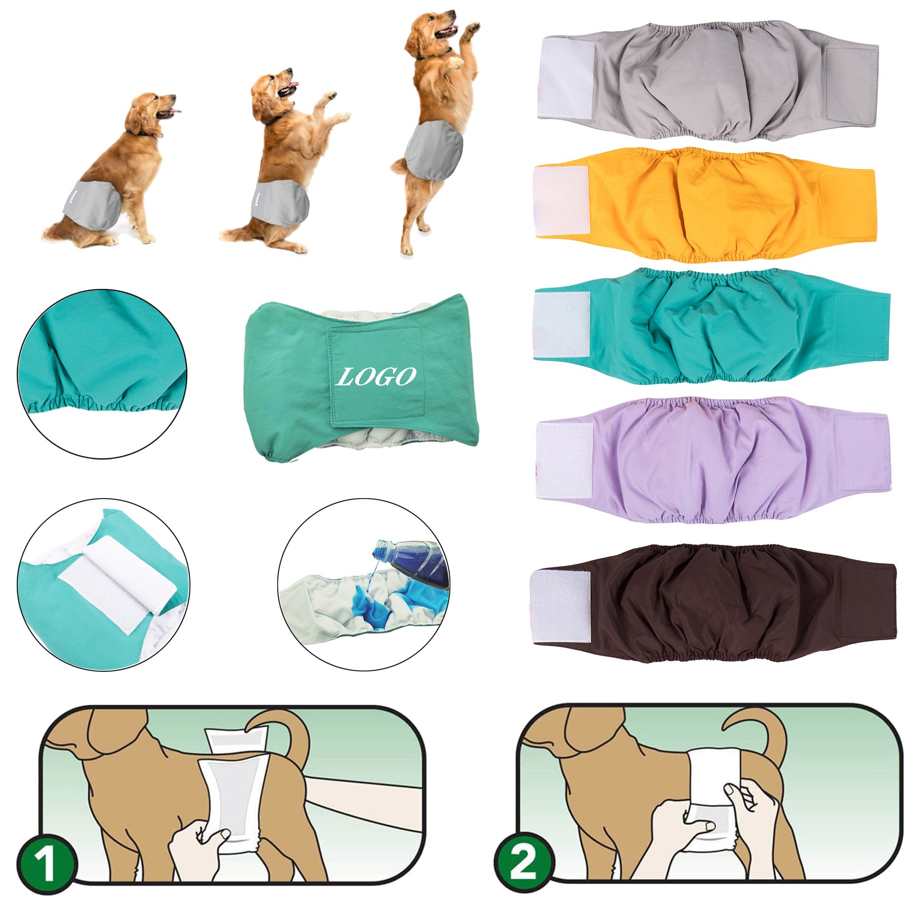 Washable Male Dog Diapers