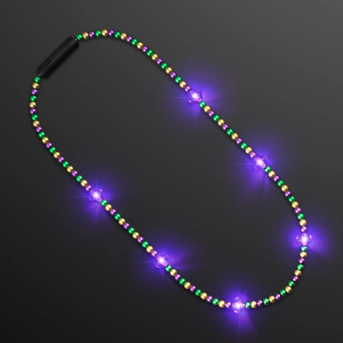 Royal Purple Light Jewels Mardi Gras Beads 3