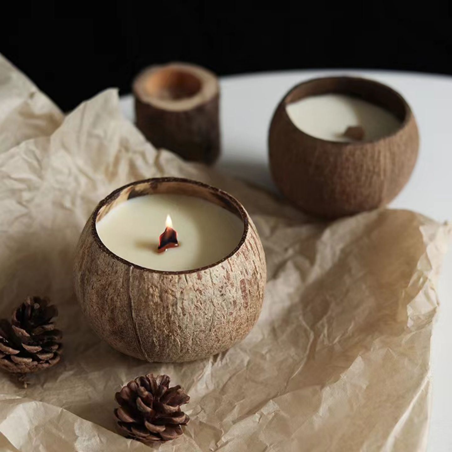 Coconut Shell Wax Candle 3