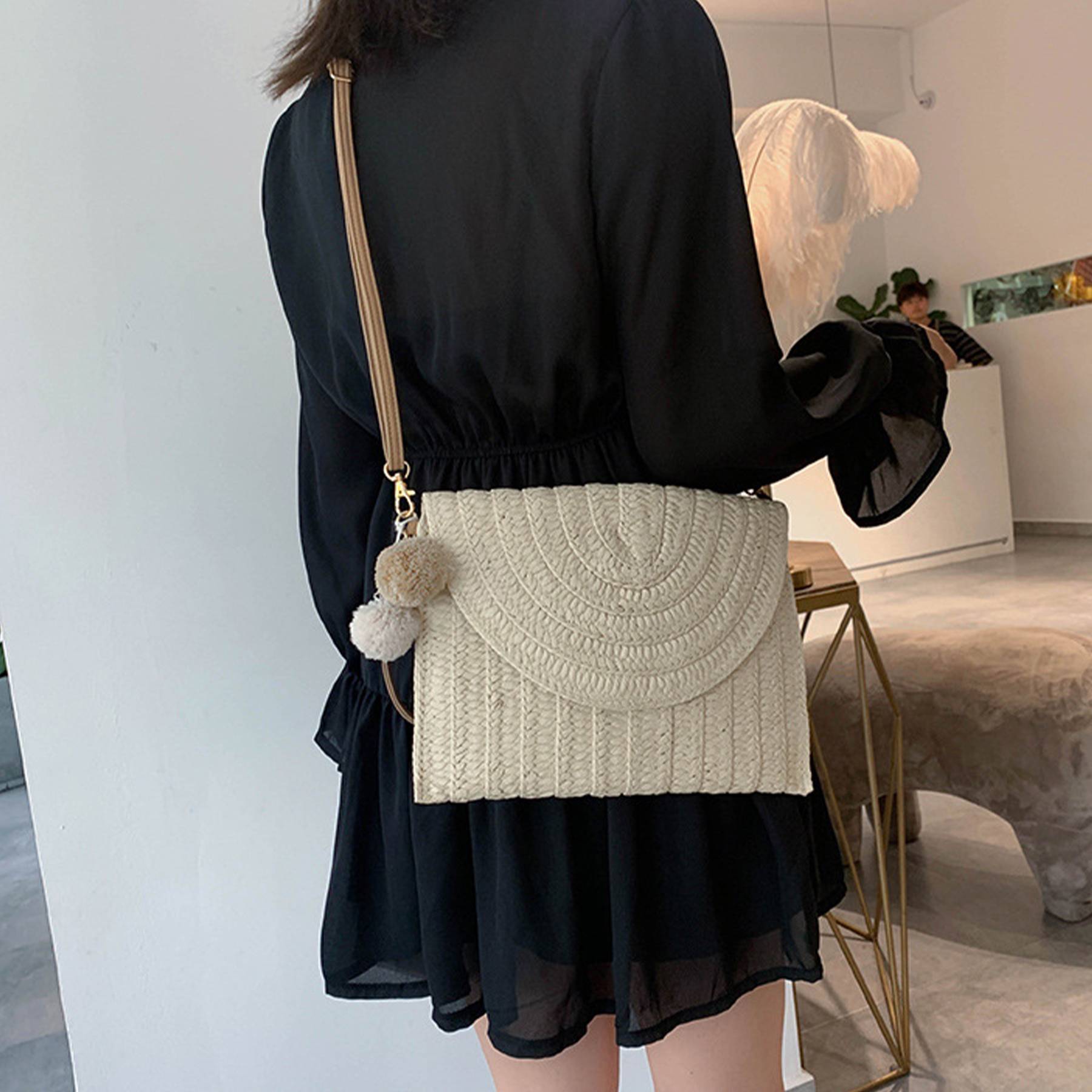 Woven Women Summer Beach Shoulder Bag 4