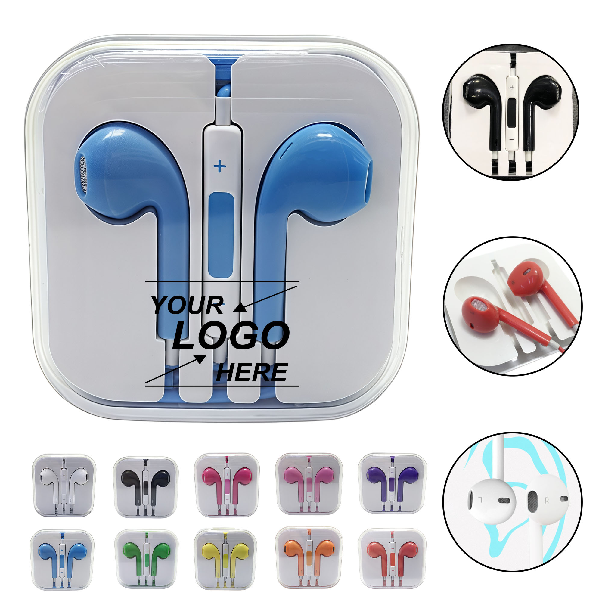 3.5mm Colorful In-Ear Headphones with Mic 10