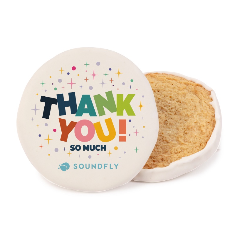 3" Iced Full Color Vanilla Cookie- Circle 3