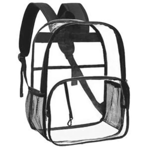 Water-Resistant Heavy Duty Clear PVC Transparent Backpack 5