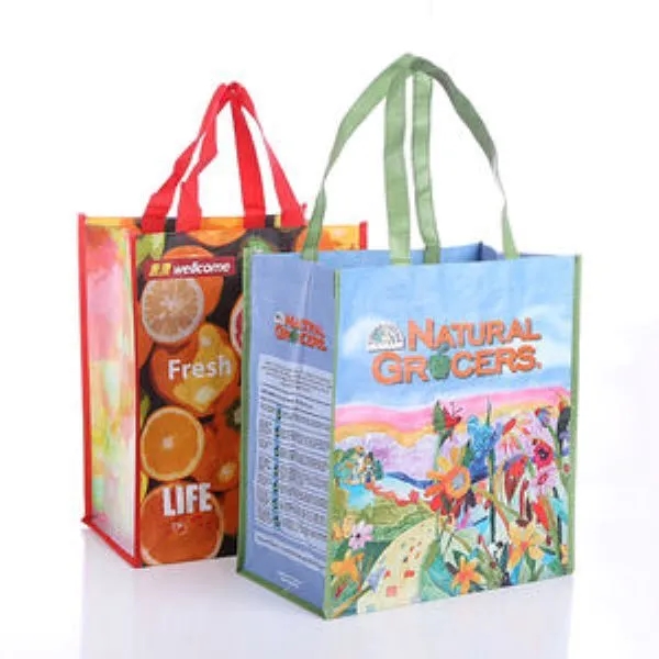 Wholesale Custom Printed Woven Shopping Tote 1