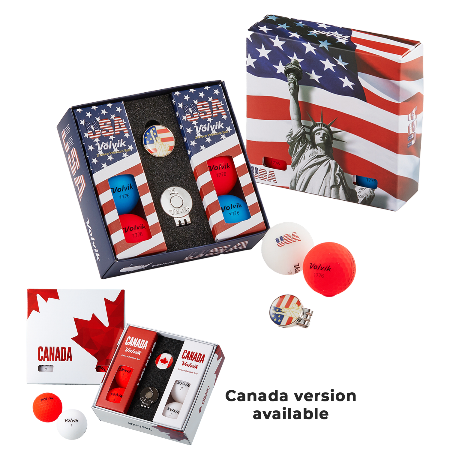 Vivid USA Half Dozen Golf Ball Pack 1