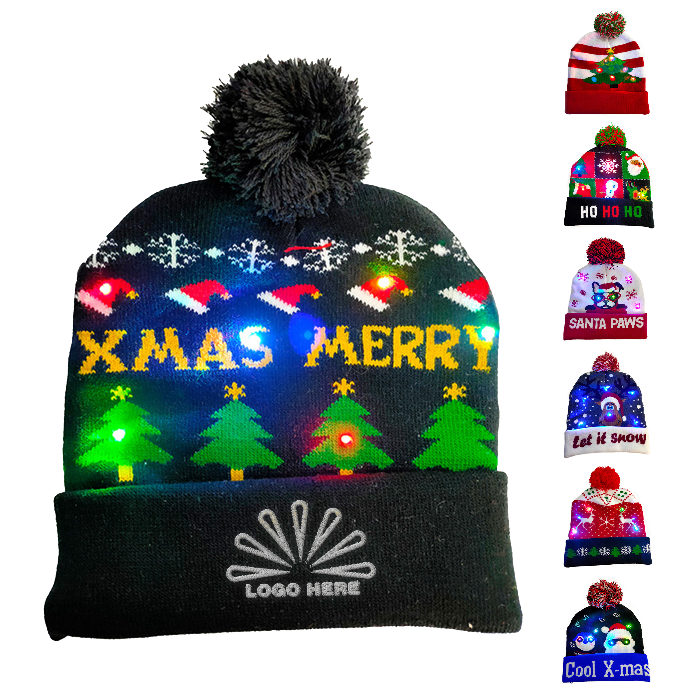 Cozy Christmas Woolen Hat with Logo 2