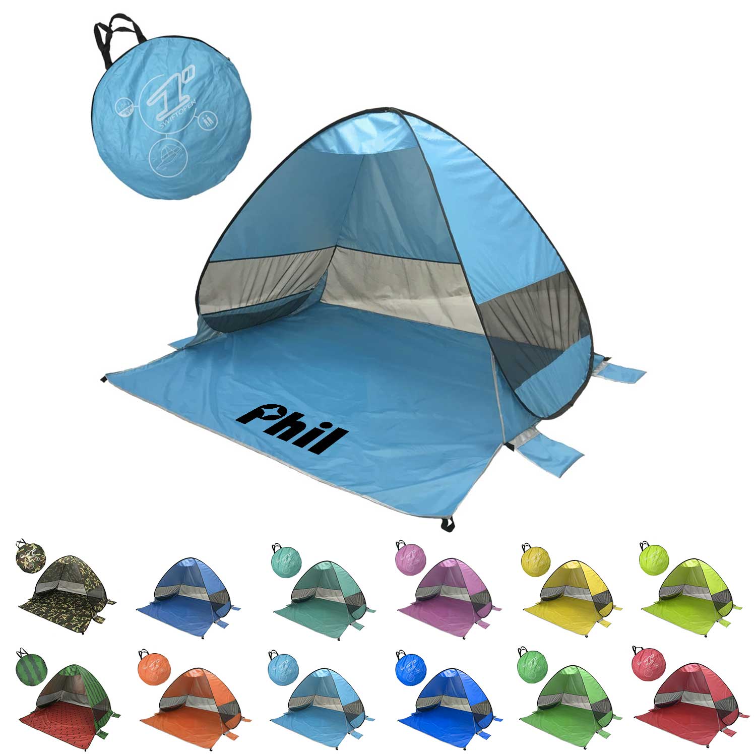 2-Second Pop-Up Beach Tent for Instant Sun Shelter 4