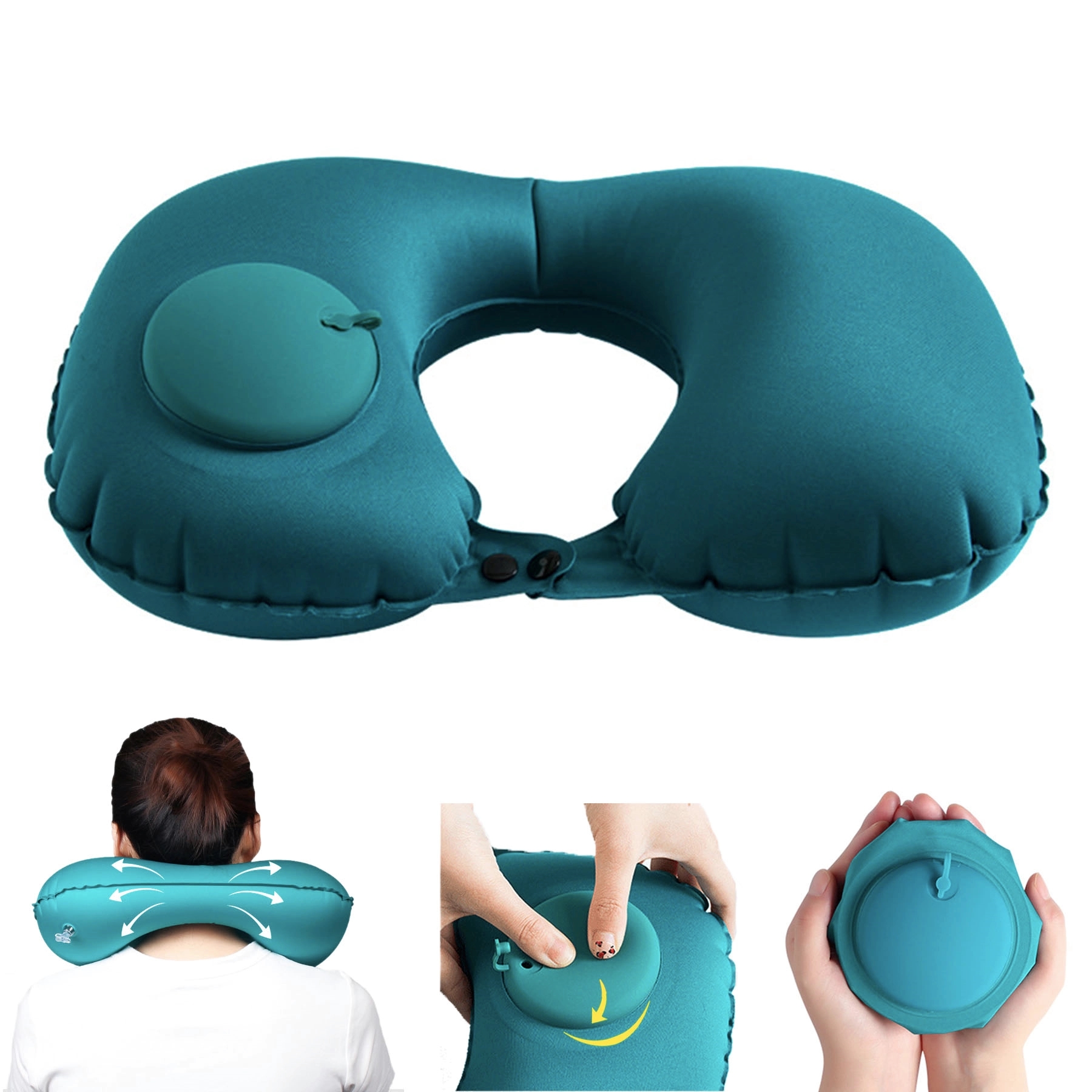 Press The Inflatable U Shaped Pillow 3