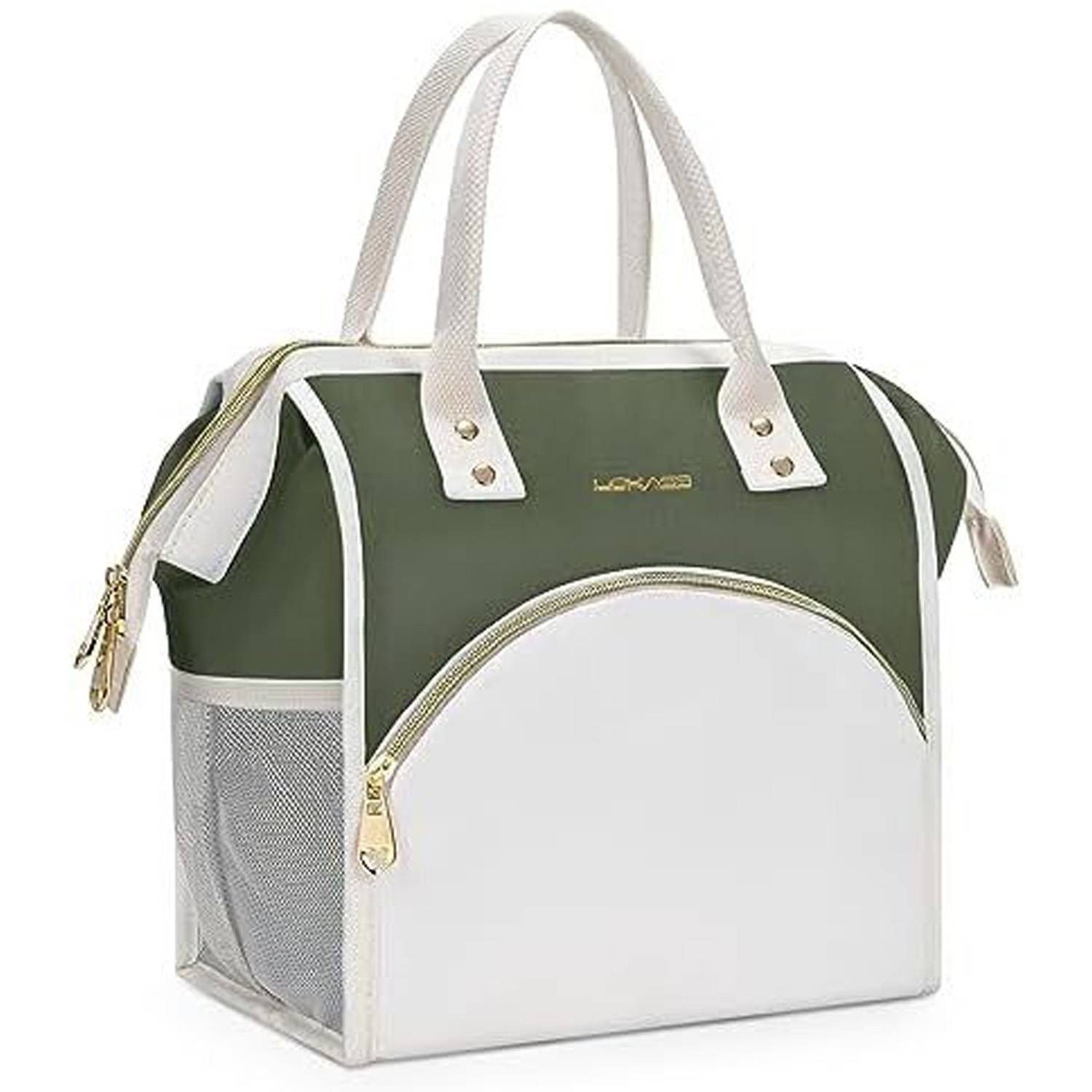 10L Wide Open Nylon Insulated Lunch Cooler Tote Bag w/Handle 5