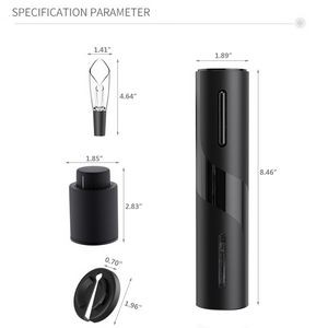 4 In 1 Black Plastic Automatic Electric Wine Opener With Foil Cutter 2