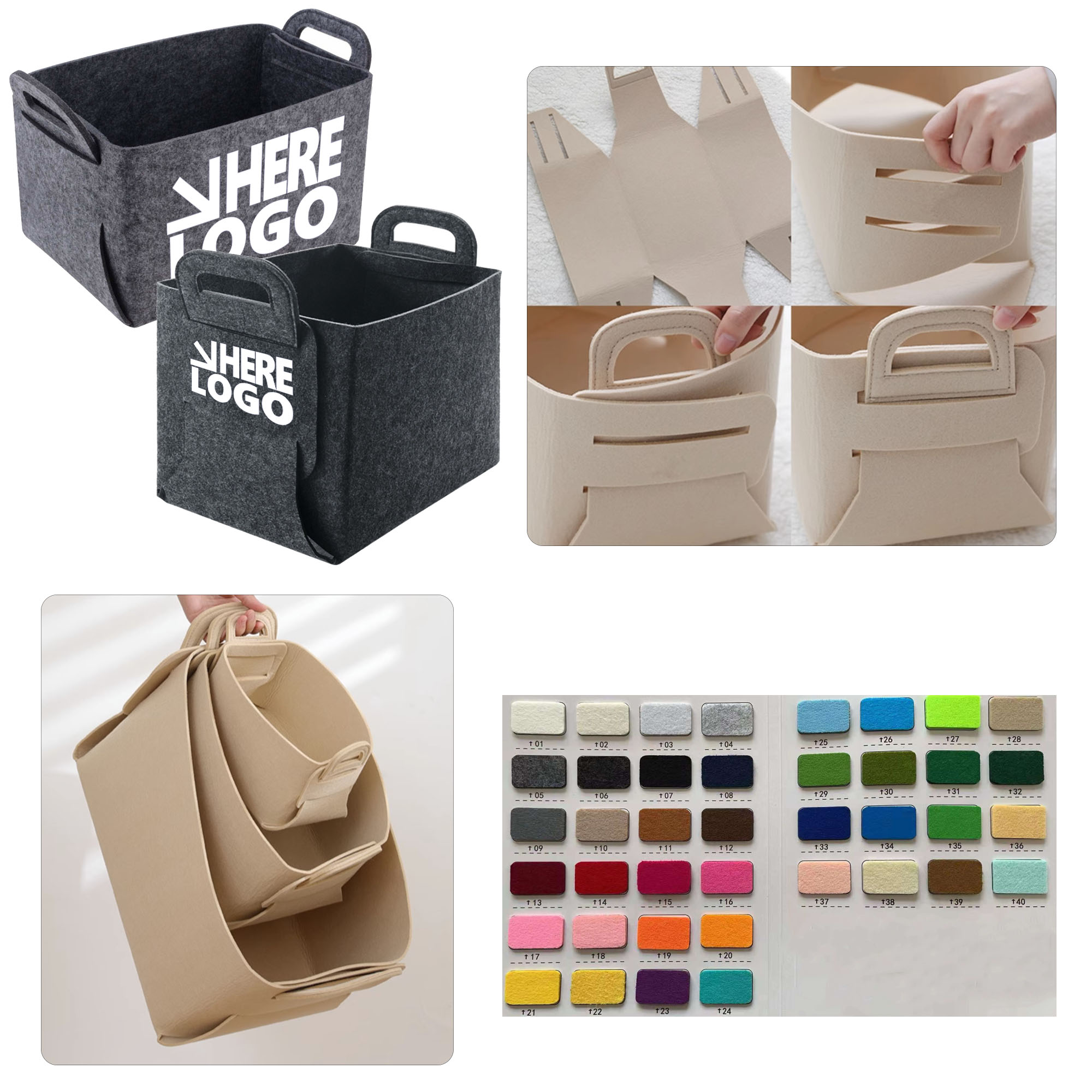 Felt Folding Storage Basket 3