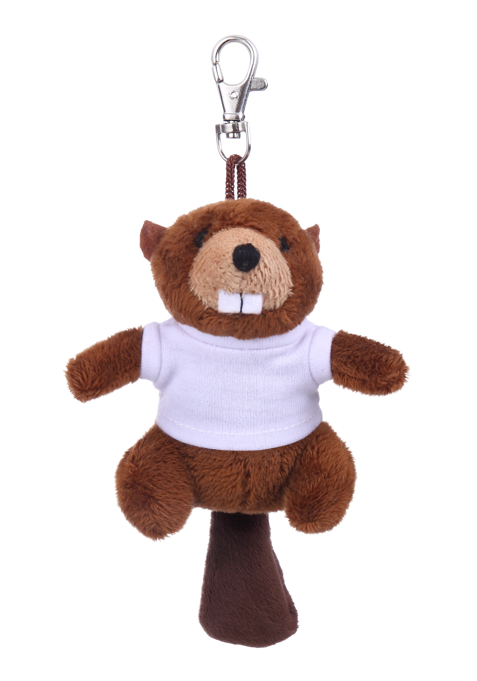 Soft Plush Beaver Keychain with Tee 2