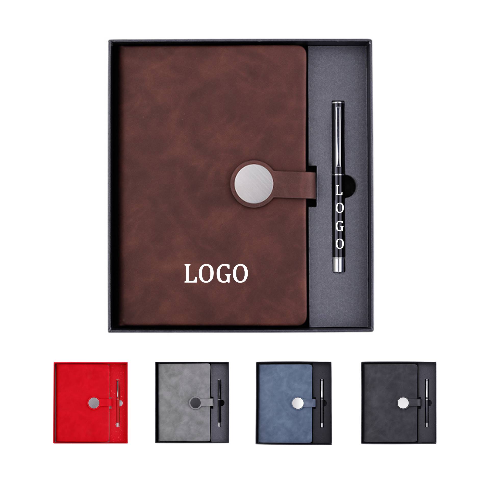 PU Leather Notebook With Pen Gift Set 2