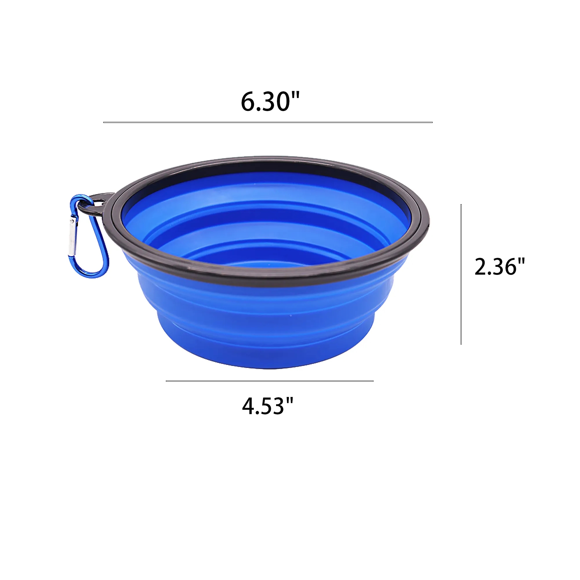 Portable Pet Travel Silicone Bowl 22Oz 6