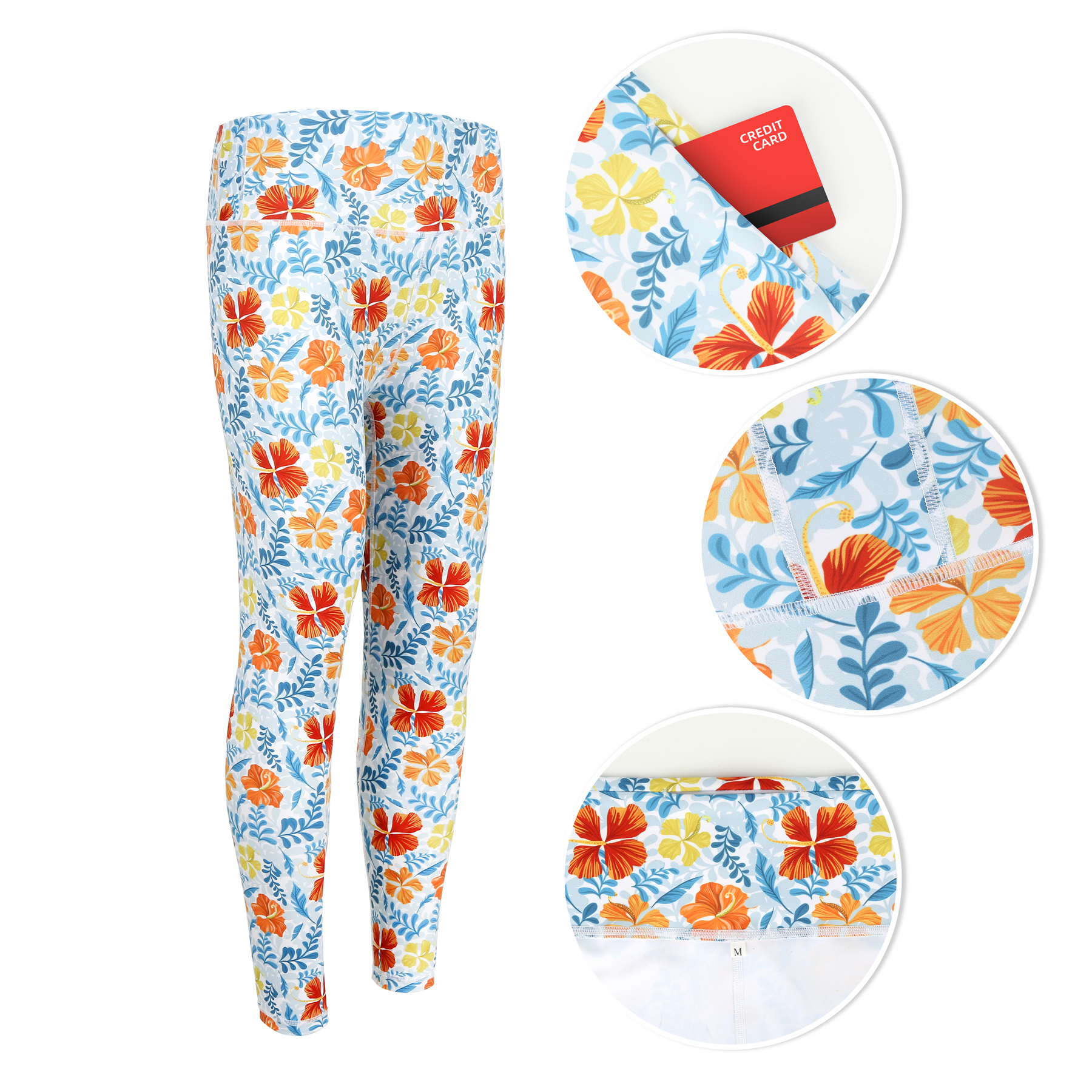 Women's High Waist Custom Yoga Leggings (Full Color) 3