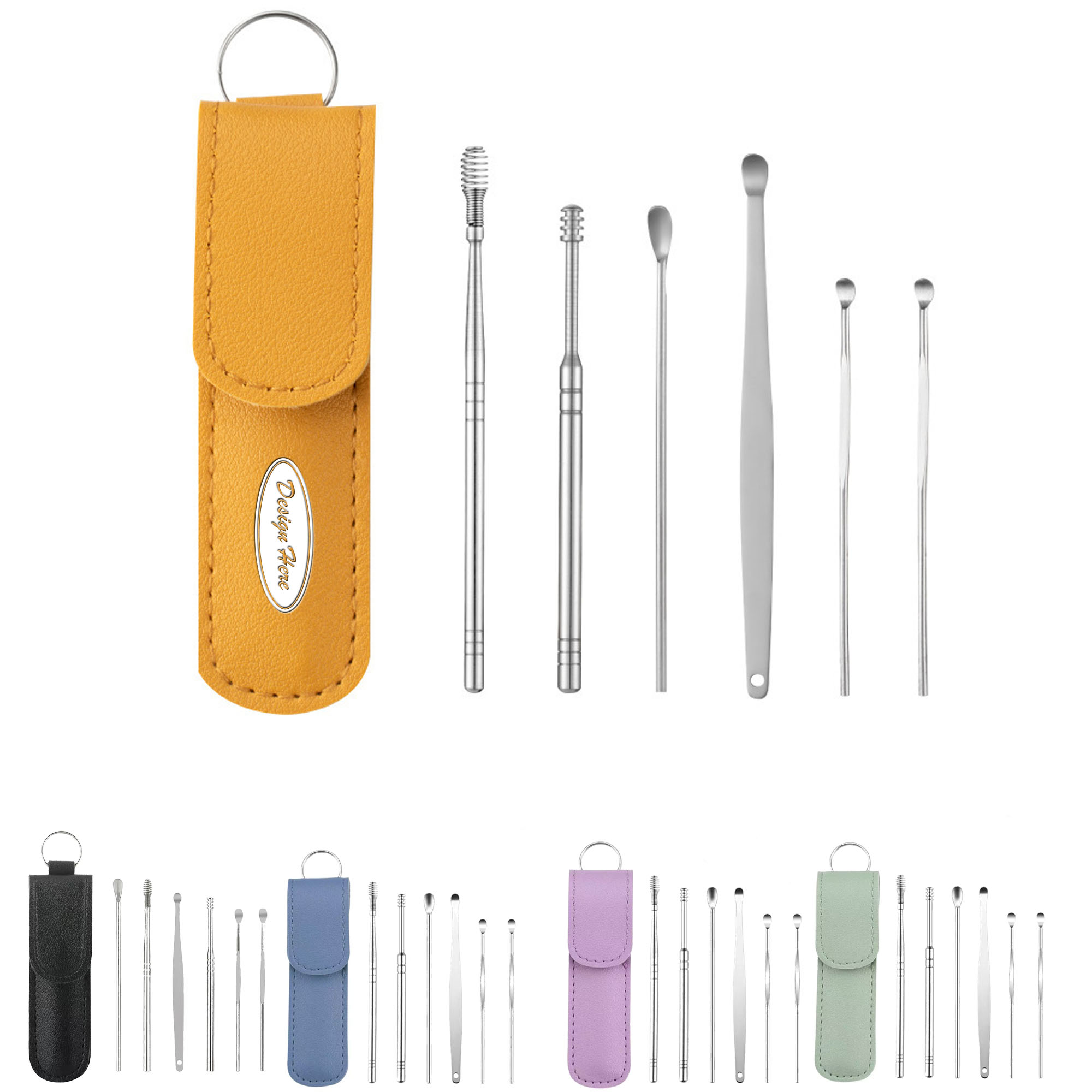 Portable Ear Wax Removal Kit ?C 6-Piece Set with Leather Case 4