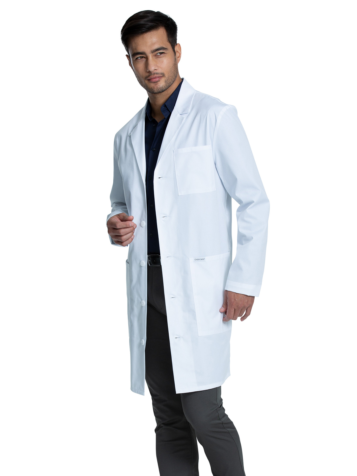 Cherokee - Project Lab - Men's Three-Pocket 38" Full-Length Lab Coat 3