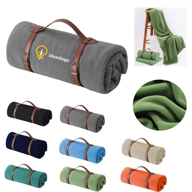 Portable Polar Fleece Throw Blanket 2