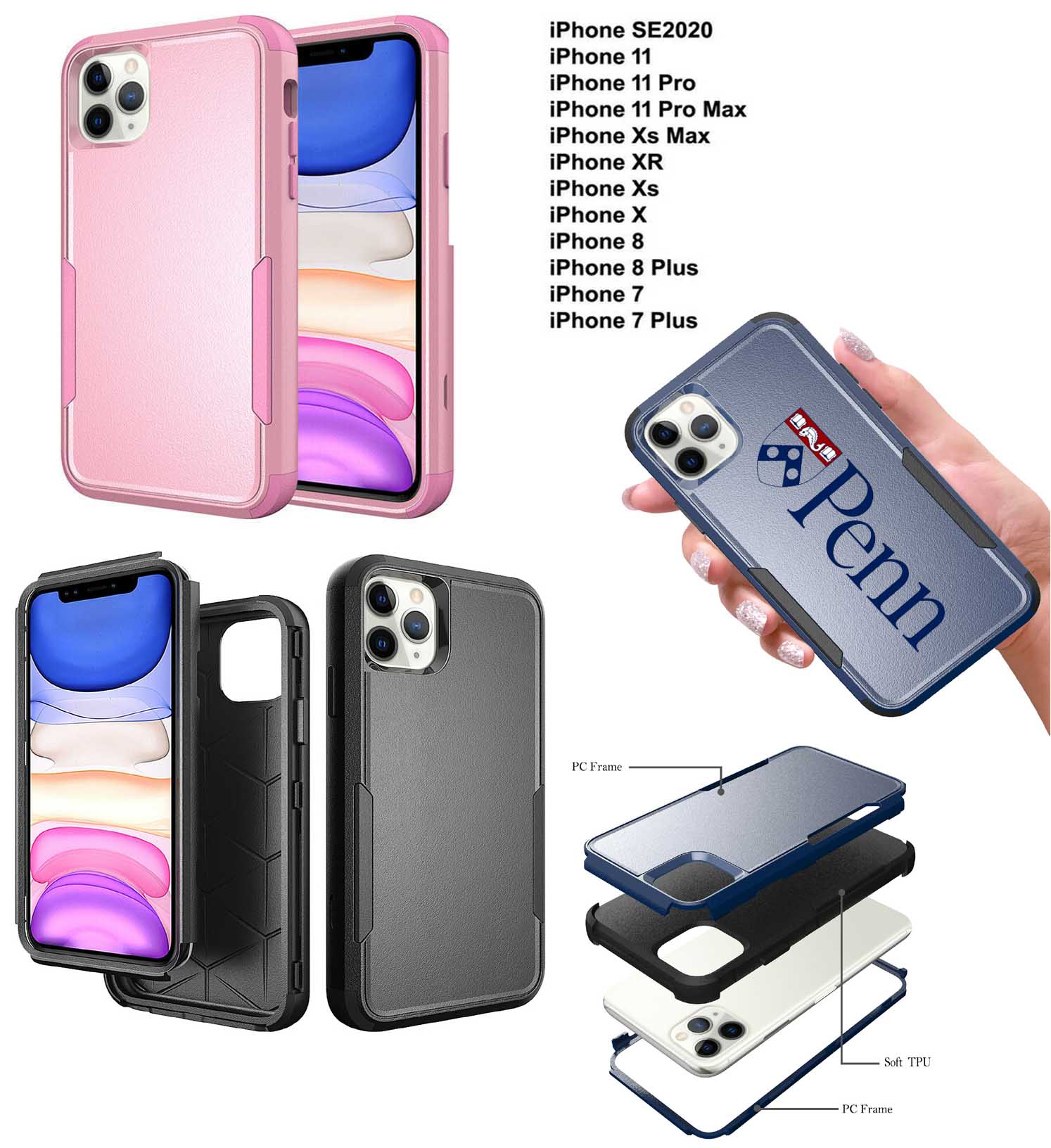 iBank ® Shockproof Case for iPhone 16, 16 Plus, 16 Pro, 16 Pro Max. Free Shipping 1