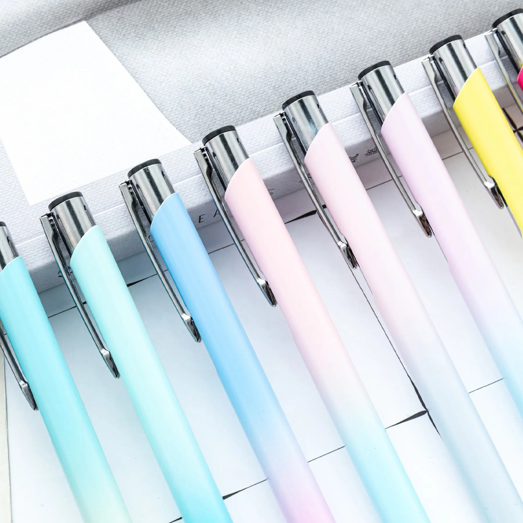 Gradient Color Metal Advertising Click Ballpoint Pen 9