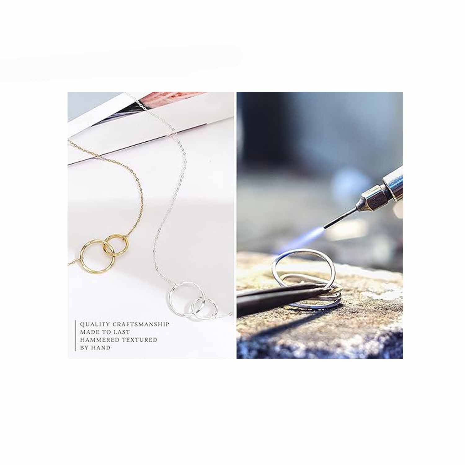 S925 silver five-ring cross necklace 9