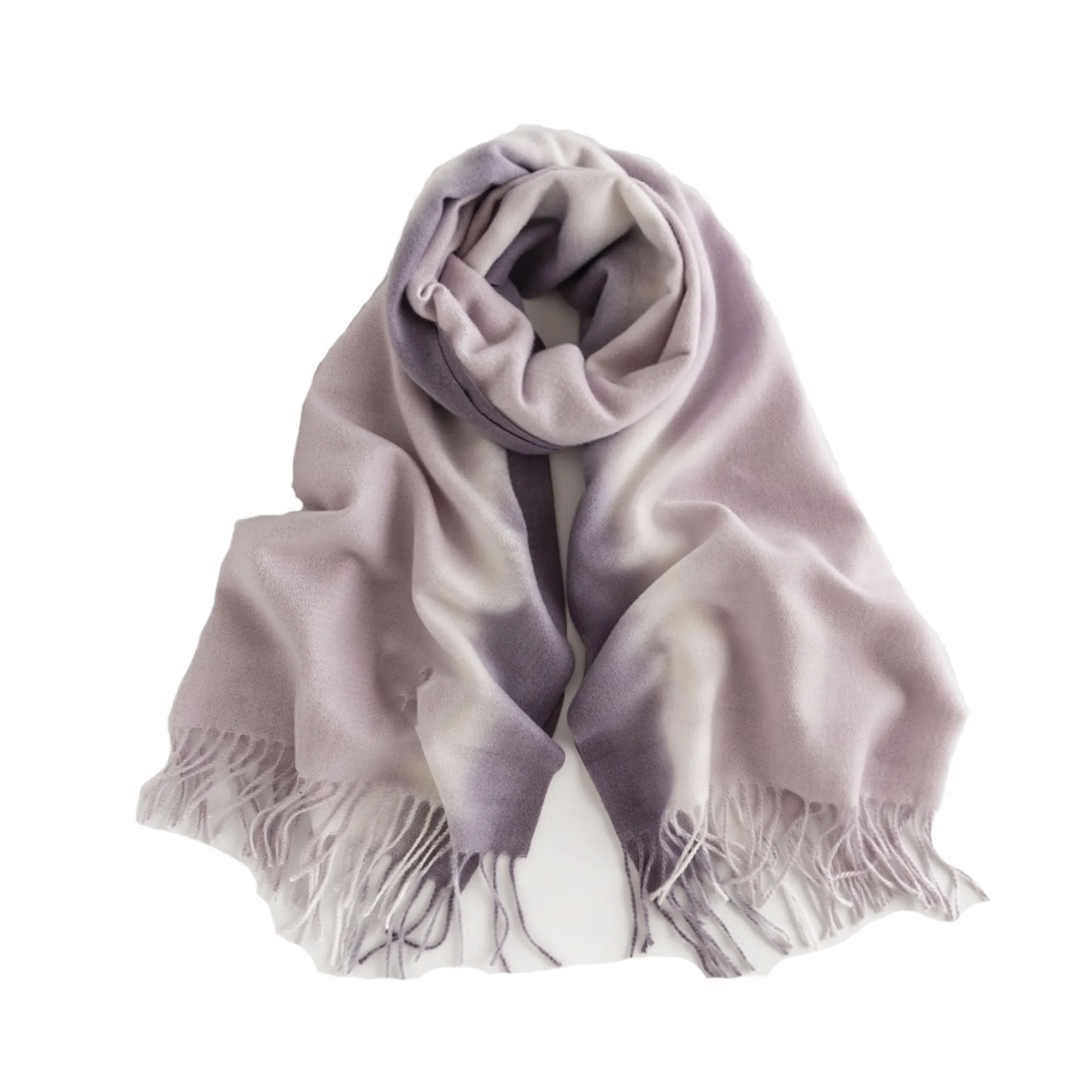 Faux Cashmere Winter Shawl Scarf Gradient Style 4
