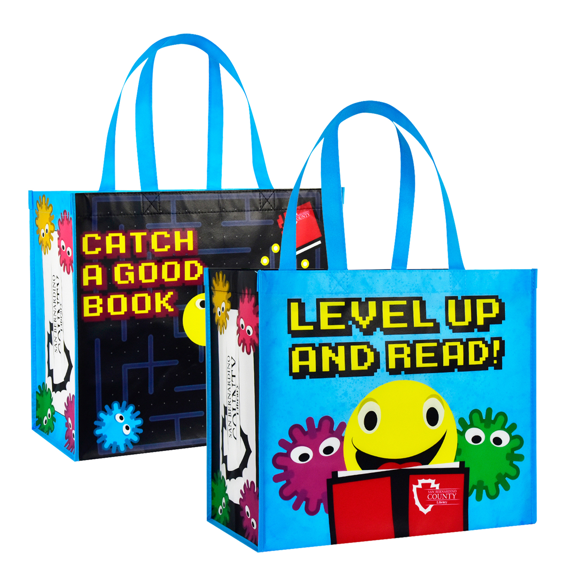 Custom Full-Color Laminated Non-Woven Promotional Library Tote Bag 15"x13"x8" 2