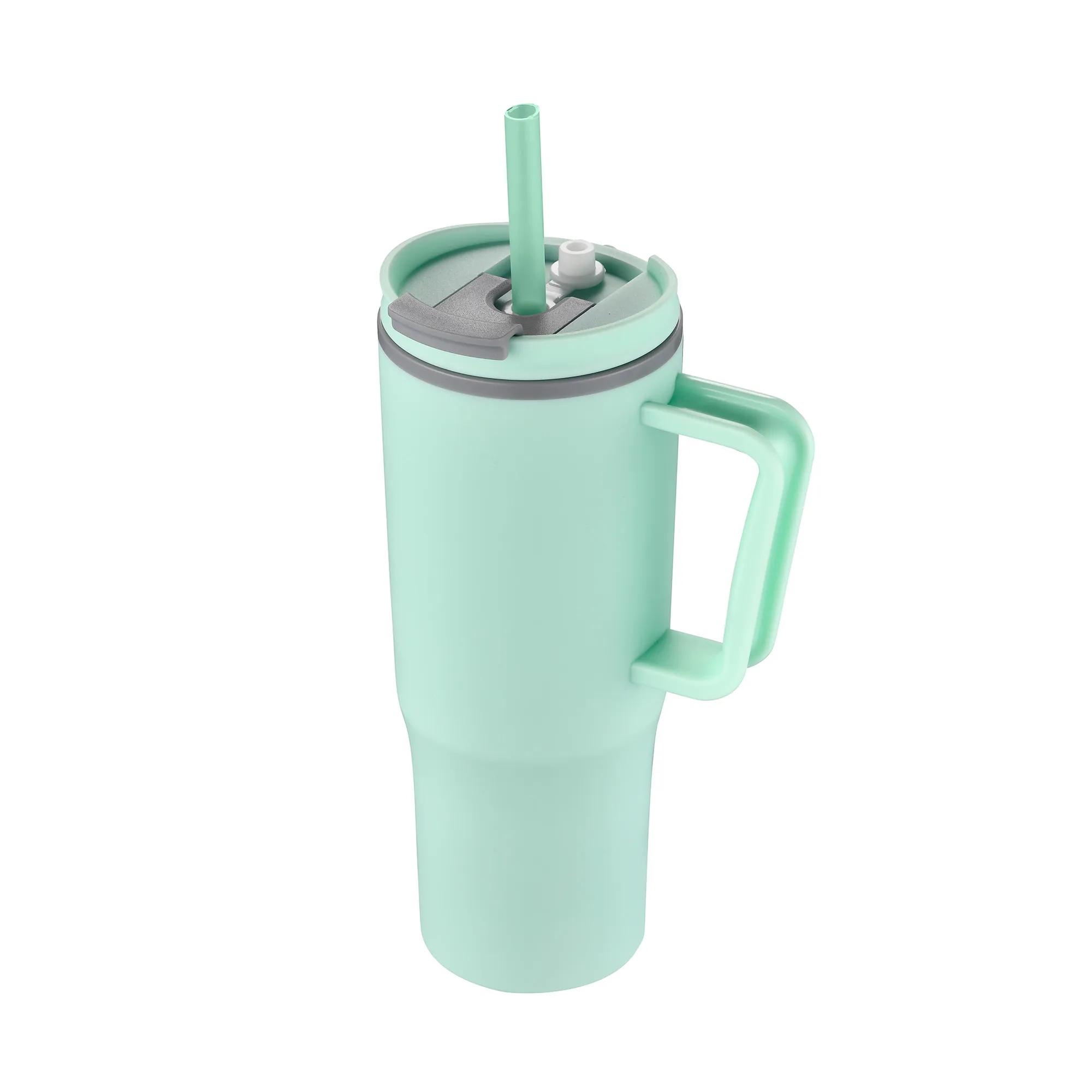 30oz. Double Wall Mug with Handle and Straw 3