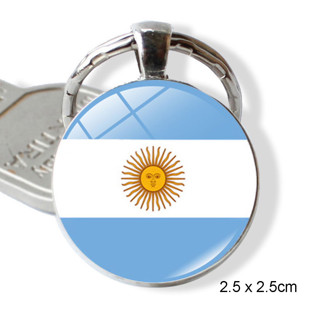 Qatar World Cup National Flag Gemstone Key Chain 6